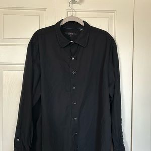 Men’s Long Sleeve Button down Black 100 % Cotton Dress shirt